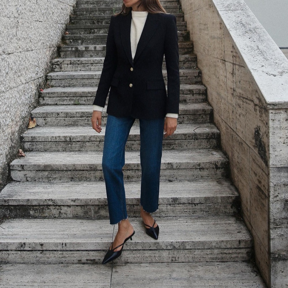 ZARA | high rise slim fit ankle jeans | 0